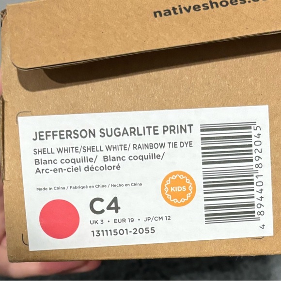 NATIVE SHOES JEFFERSON SUGARLITE TIE DYE PRINT - Picture 4 of 4